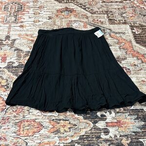 NEW Gibson Black A-Line Gauze Skirt sz M
